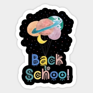 back to school galaxy Sticker